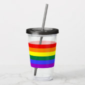 Rainbow Pride Flag Acryl Drinkbeker (Achterkant)