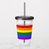 Rainbow Pride Flag Acryl Drinkbeker (Rechts)