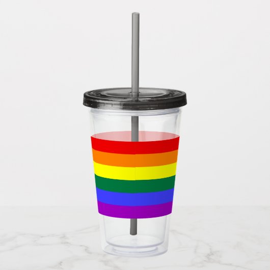 Rainbow Pride Flag Acryl Drinkbeker (Rechts)