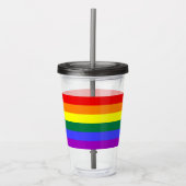 Rainbow Pride Flag Acryl Drinkbeker (Voorkant)