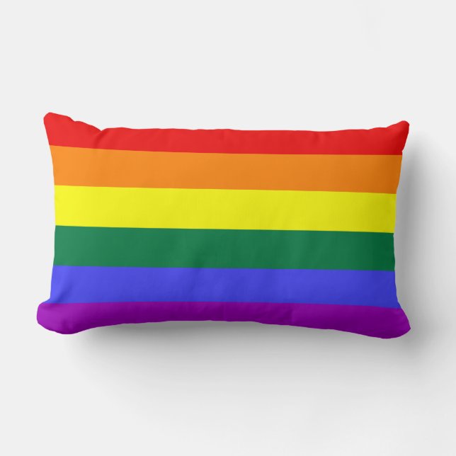 Rainbow Pride Flag American MoJo Pillow Kussen (Voorkant)