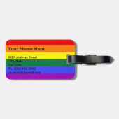 Rainbow Pride Flag Bagagelabel (Achterkant horizontaal)