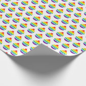 Rainbow Pride Flag Bauble Pattern LGBTQ Kerstmis Cadeaupapier (Hoek)