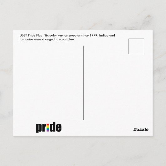Rainbow Pride Flag Briefkaart (Achterkant)