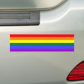 Rainbow Pride Flag Bumpersticker (Op auto)