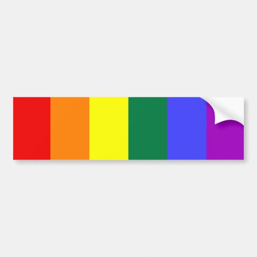 Rainbow Pride Flag Bumpersticker (Voorkant)