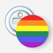 Rainbow Pride Flag Button Flesopener (Voorkant)