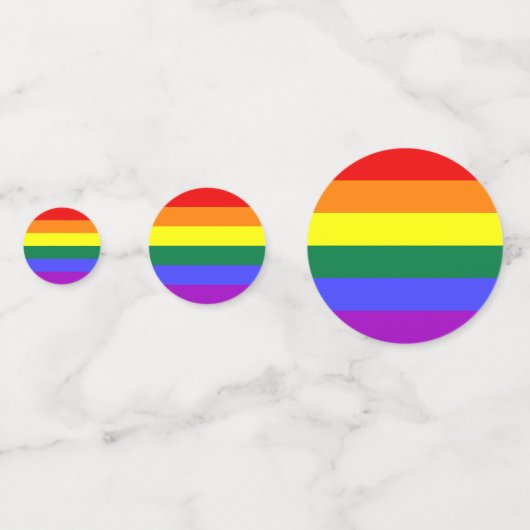 Rainbow Pride Flag Confetti (Achterkanten)