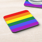 Rainbow Pride Flag Cork Onderzetter (Linkerzijde)