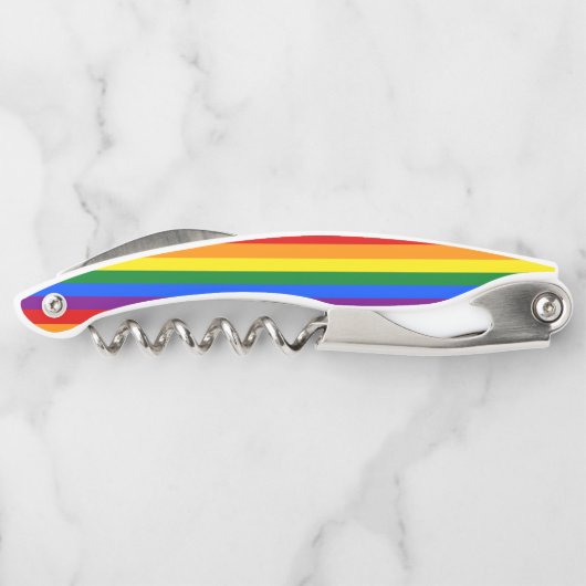 Rainbow Pride Flag Corkschroef Kurkentrekker (Achterkant)