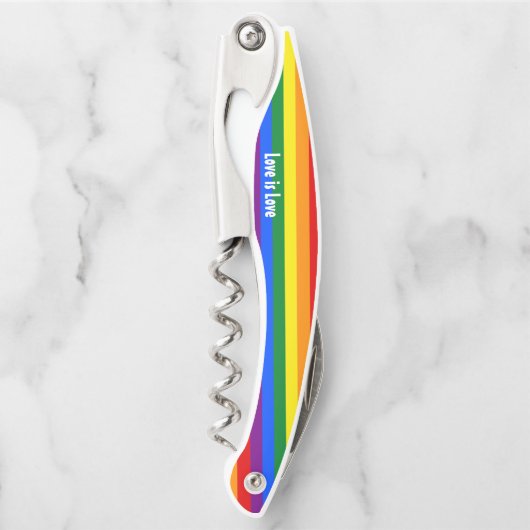 Rainbow Pride Flag Corkschroef Kurkentrekker (Voorkant)