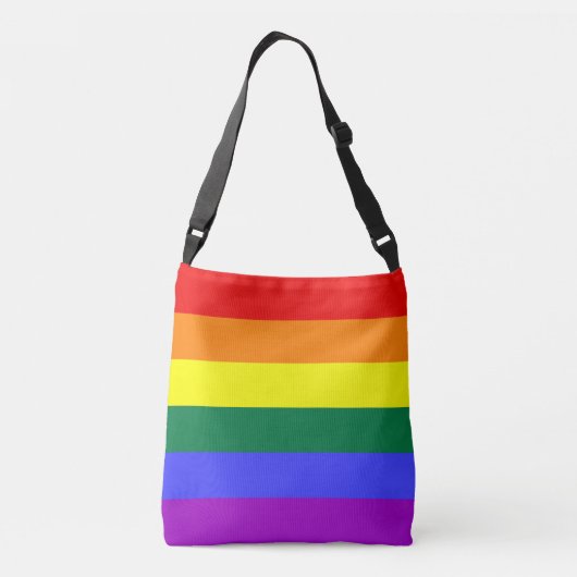 Rainbow Pride Flag Crossbody Tas (Achterkant)