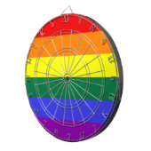 Rainbow Pride Flag Dartbord (Voorkant Rechts)