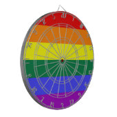 Rainbow Pride Flag Dartbord (Voorkant Links)