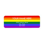 Rainbow Pride Flag Etiket (Voorkant)