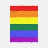 Rainbow Pride Flag Fleece Deken (Voorkant)