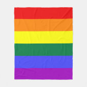 Rainbow Pride Flag Fleece Deken (Voorkant)