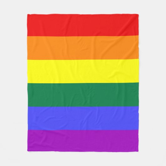Rainbow Pride Flag Fleece Deken (Voorkant)