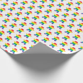 Rainbow Pride Flag Gingerbrood LGBTQ Kerstmis Cadeaupapier (Hoek)