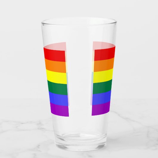 Rainbow Pride Flag Glas (Links)
