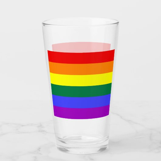 Rainbow Pride Flag Glas (Voorkant)