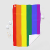 Rainbow Pride Flag Golfhanddoek (Insitu)