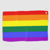 Rainbow Pride Flag Golfhanddoek (Horizontaal)