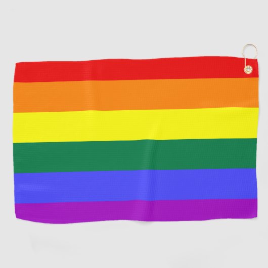 Rainbow Pride Flag Golfhanddoek (Horizontaal)