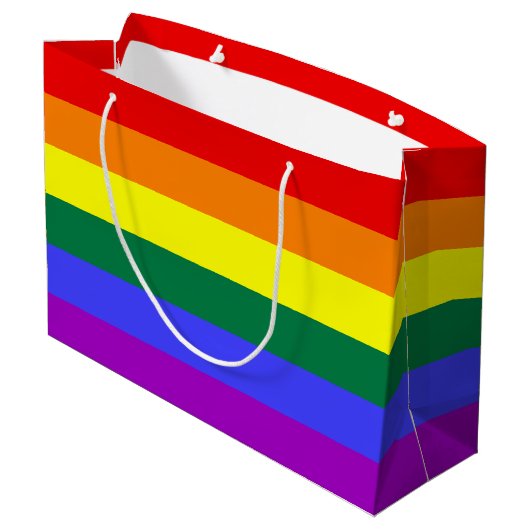 Rainbow Pride Flag Groot Cadeauzakje (Achterkant Gekanteld)