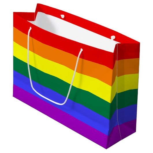 Rainbow Pride Flag Groot Cadeauzakje (Voorkant Gekanteld)