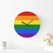 Rainbow Pride Flag Grote Klok (Huis)