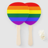 Rainbow Pride Flag Handwaaier (Voorkant en achterkant)