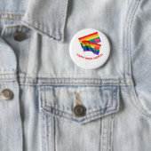 Rainbow Pride Flag Heart Love Ronde Button 5,7 Cm (In situ)