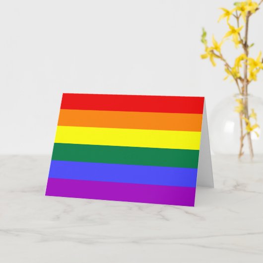 Rainbow Pride Flag Kaart (Gele Bloem)