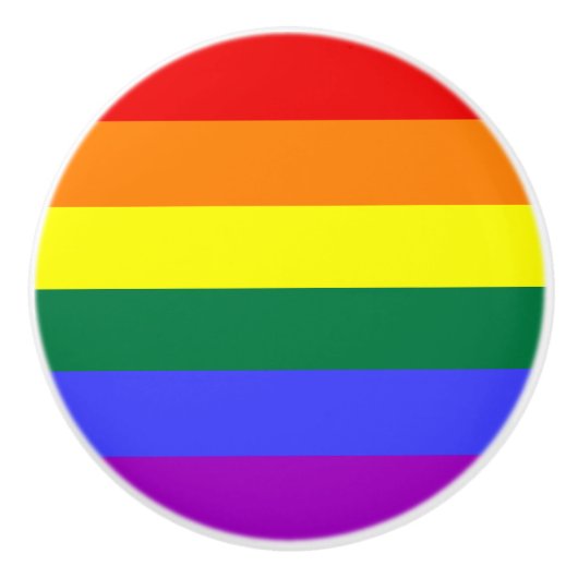 Rainbow Pride Flag Keramische Knop (Voorkant)