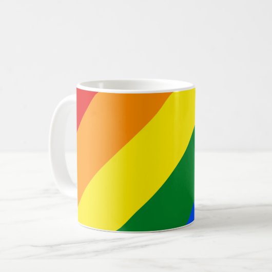 Rainbow Pride Flag Koffiemok (Voorkant links)