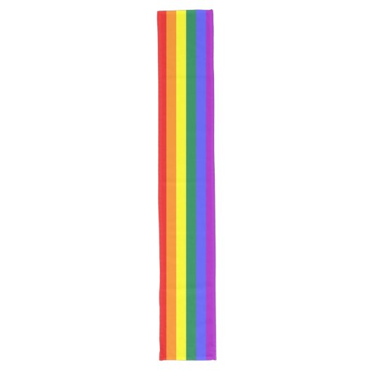 Rainbow Pride Flag Lange Tafelloper (Voorkant)
