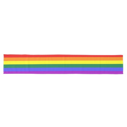 Rainbow Pride Flag Lange Tafelloper (Horizontaal)