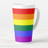 Rainbow Pride Flag Latte Mok (Rechterhoek)
