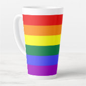 Rainbow Pride Flag Latte Mok (Linkerhoek)