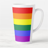 Rainbow Pride Flag Latte Mok (Rechts)