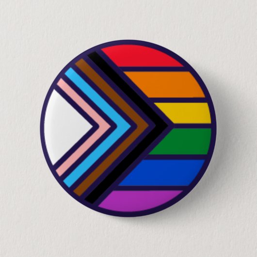 Rainbow Pride Flag LGBTQ+ Ronde Button 5,7 Cm (Voorkant)