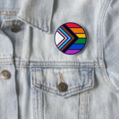 Rainbow Pride Flag LGBTQ+ Ronde Button 5,7 Cm (In situ)