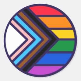 Rainbow Pride Flag LGBTQ+ Ronde Sticker