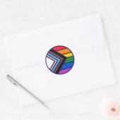 Rainbow Pride Flag LGBTQ+ Ronde Sticker (Envelop)