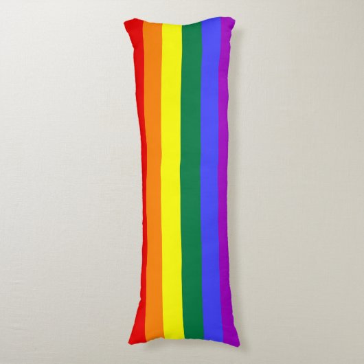 Rainbow Pride Flag Lichaamskussen (Voorkant Verticaal)