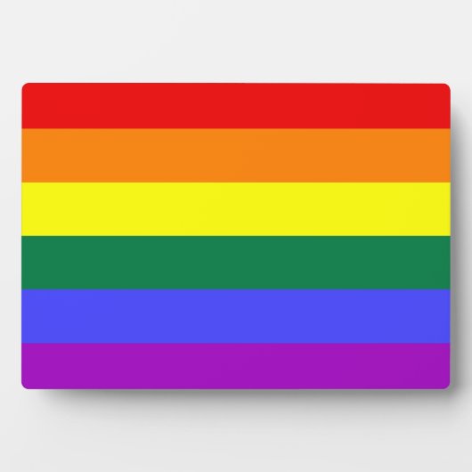Rainbow Pride Flag Plaque Fotoplaat (voorkant)