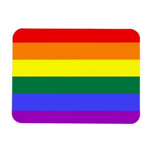 Rainbow Pride Flag Premium Magnet Magneet (Horizontaal)