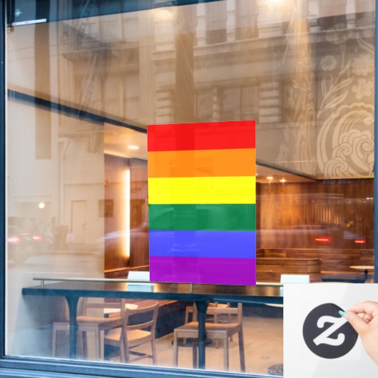 Rainbow Pride Flag Raamsticker (Cafe Raam)