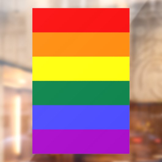 Rainbow Pride Flag Raamsticker (Vel 2)